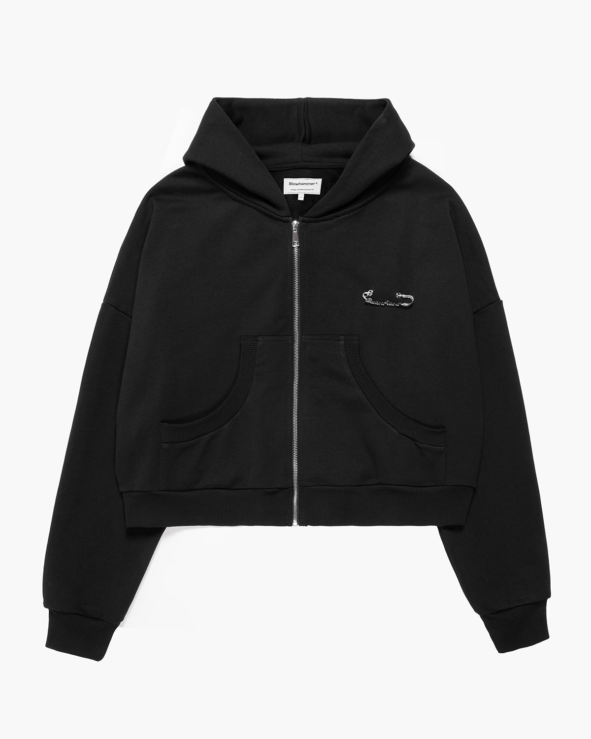 BROKENHEART Black Zip Hoodie | Blowhammer, color_black