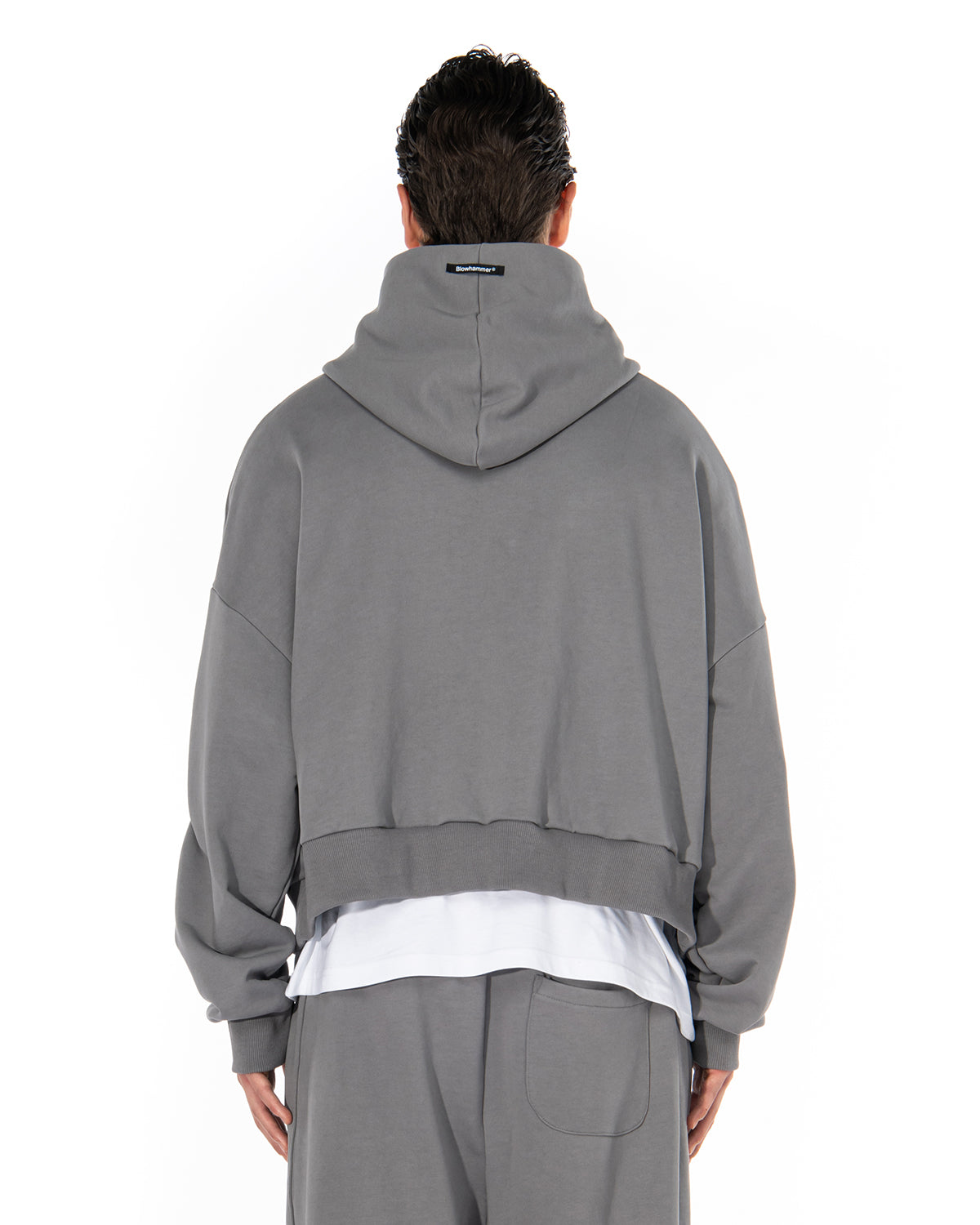 BROKENHEART Grey Zip Hoodie | Blowhammer, color_grey